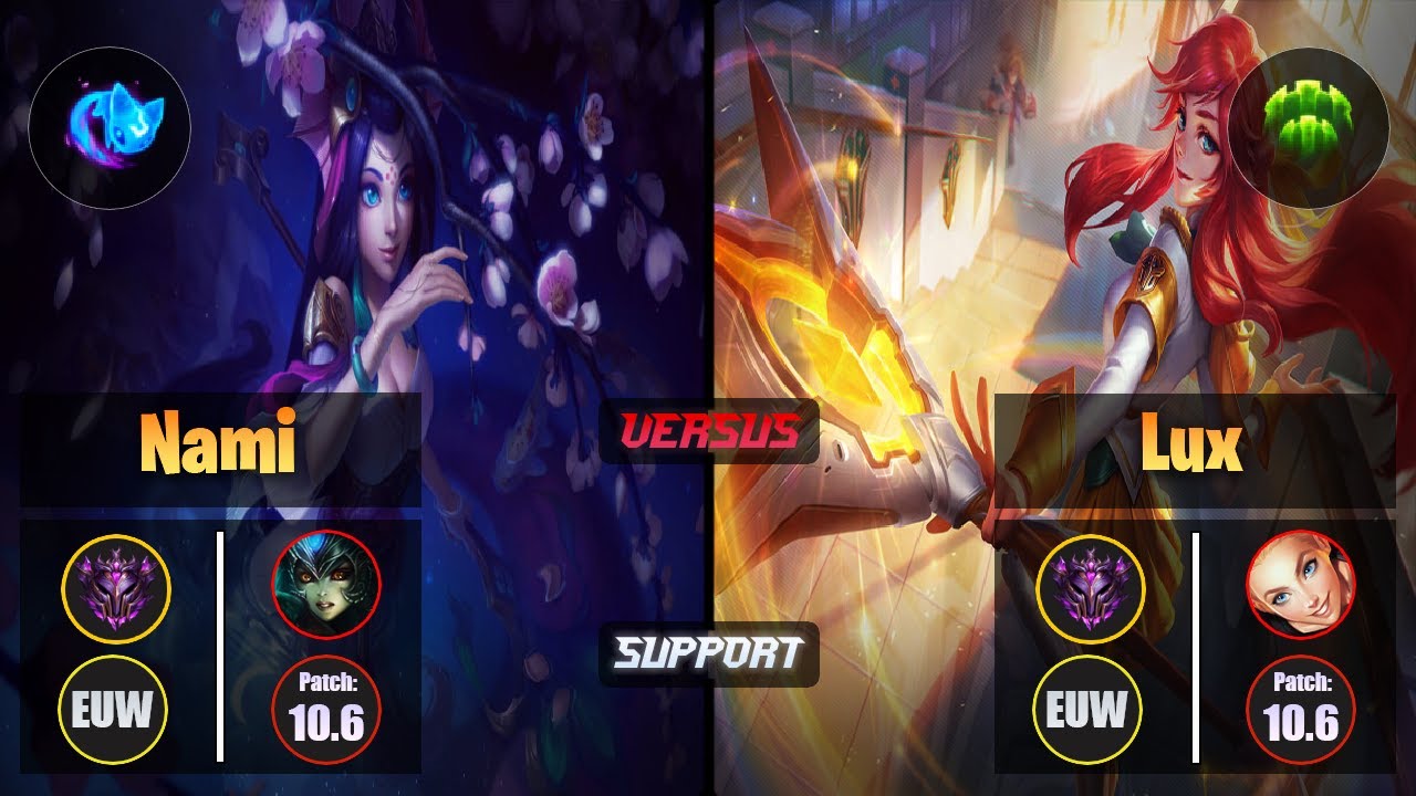 Master NAMI [Summon Aery] (Support) VS  LUX - Master EUW Patch 10.6