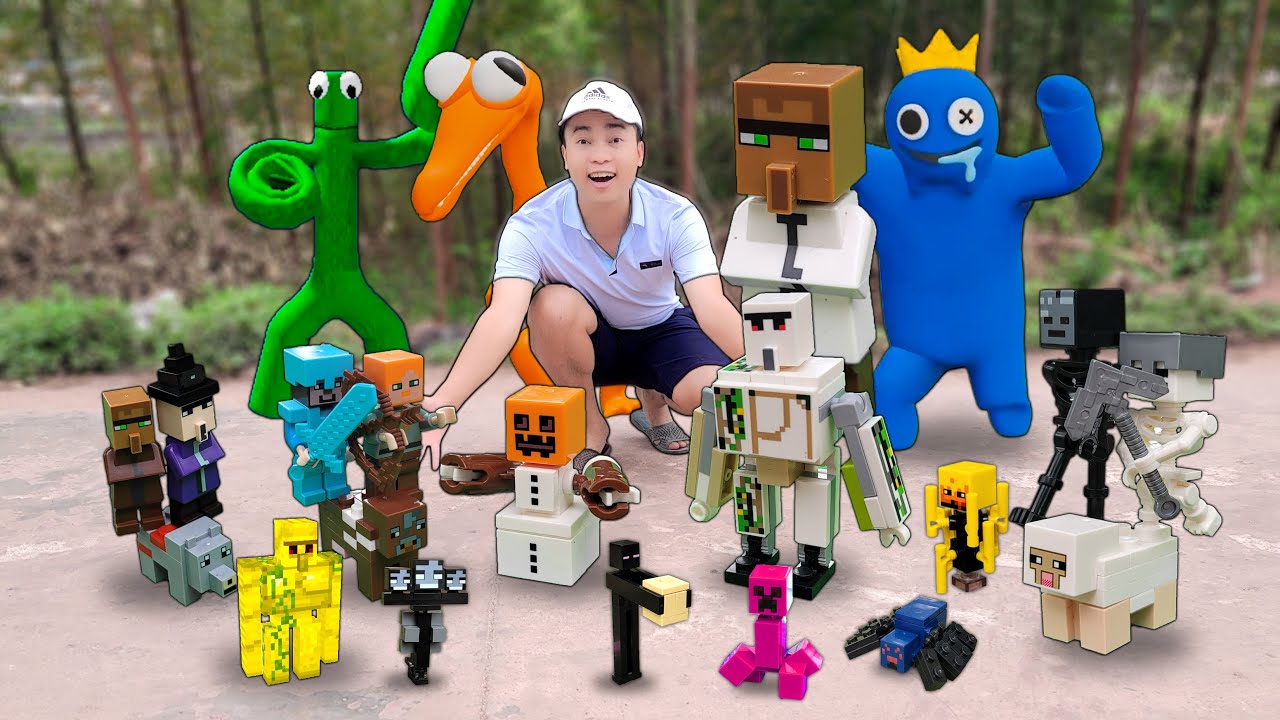 HẢI CỦ CẢI THỬ THÁCH 24H LẮP LEGO MINECRAFT CỦA NHỮNG NGƯỜI BẠN RAINBOW FRIENDS