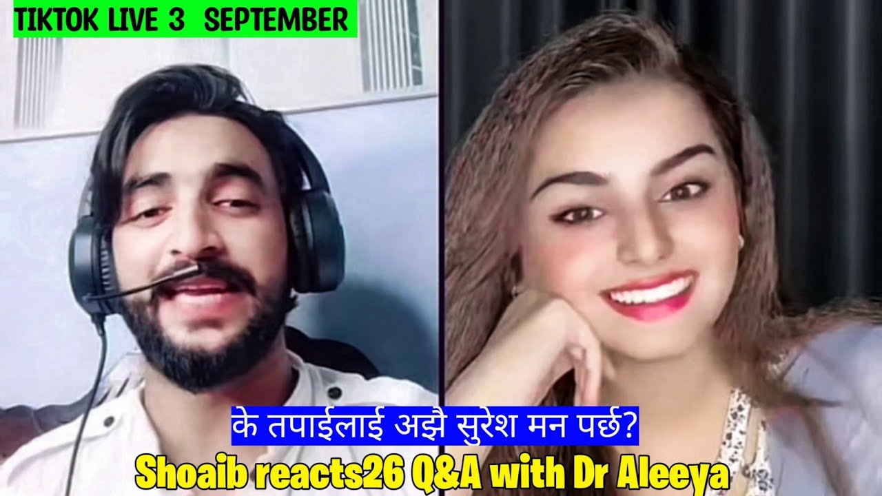 Shoaib reacts26 Q&A with Naina on tiktok live About Suresh lama| who is Ur Fvrt couple on tiktok ?
