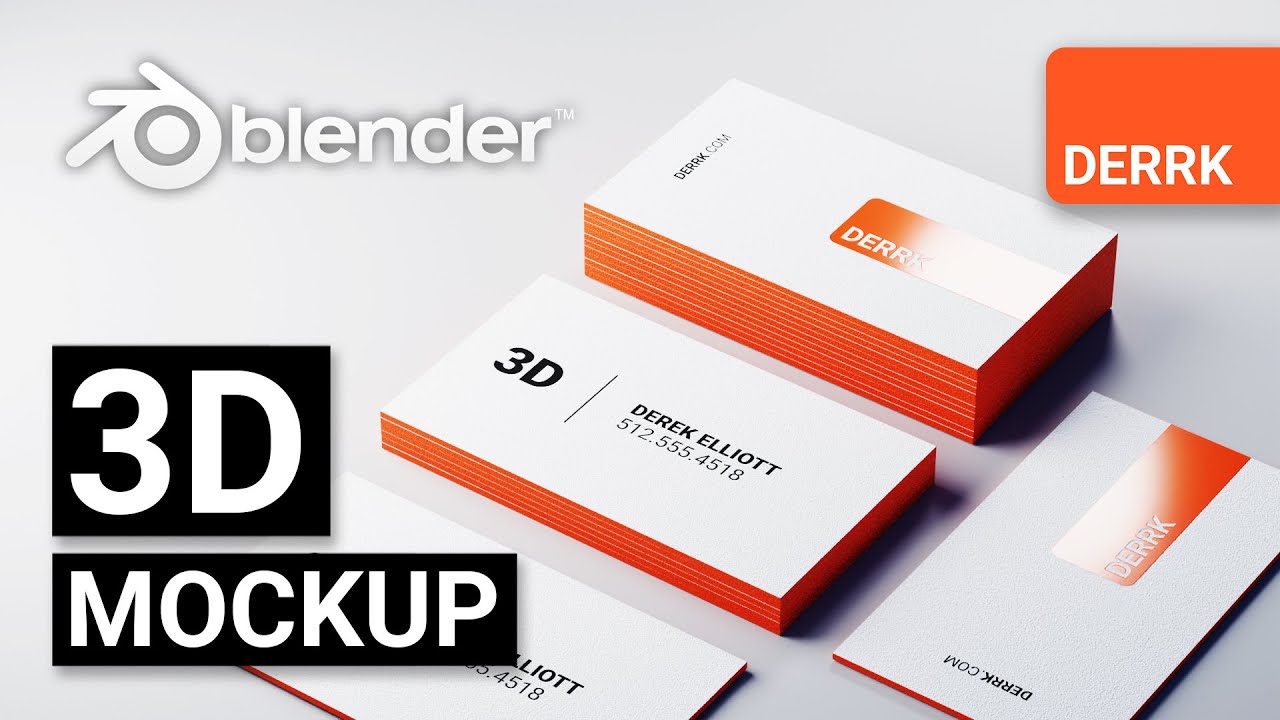 3D Business Card Mockup in Blender 2.8