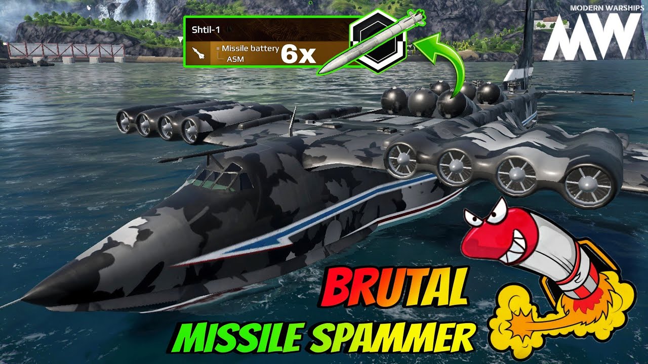 RF Burevestnik With 6x Shtil-1 Missile 🚀 Fastest Spamming Build 🔥 - Modern Warships 