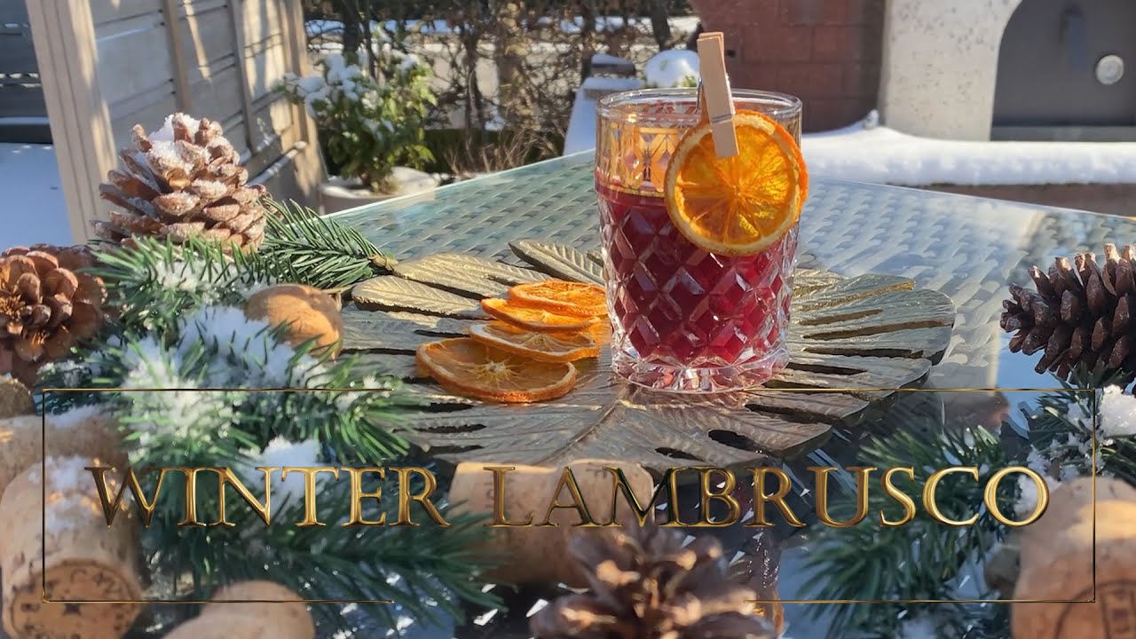 One last winter cocktail before spring! Winter Lambrusco.