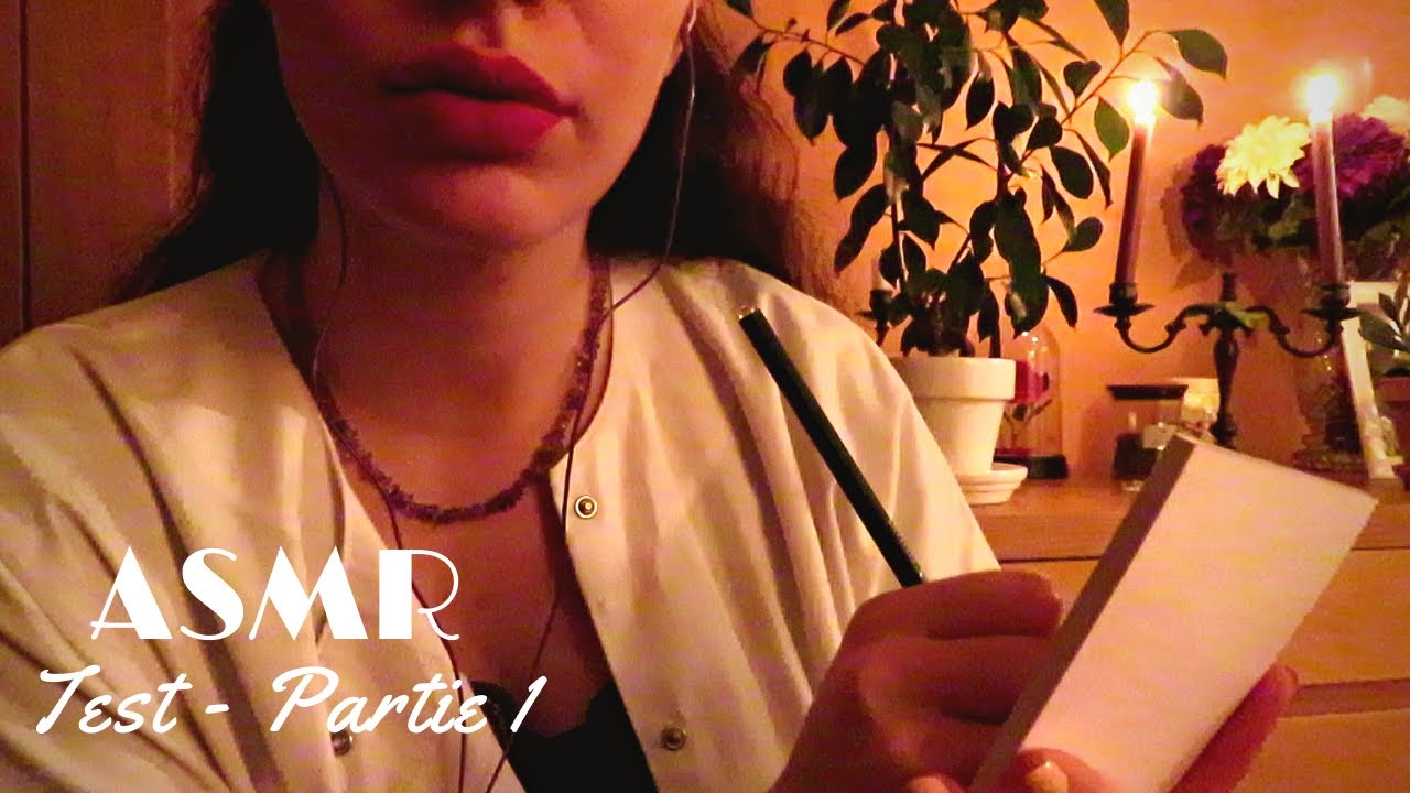 ASMR Français ~ Roleplay Je teste ta sensibilité à l'ASMR  - Partie 1