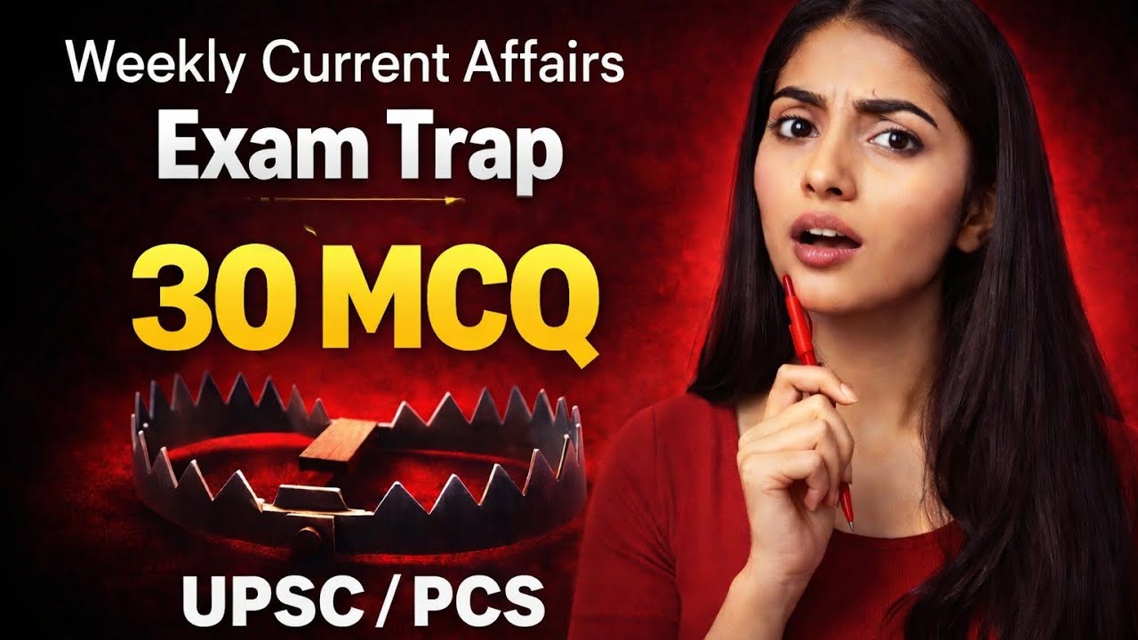 UPSC Prelims 2026|PCS: 2-8 March Weekly Current Affairs | 30 Most Important MCQs & Detailed Analysis