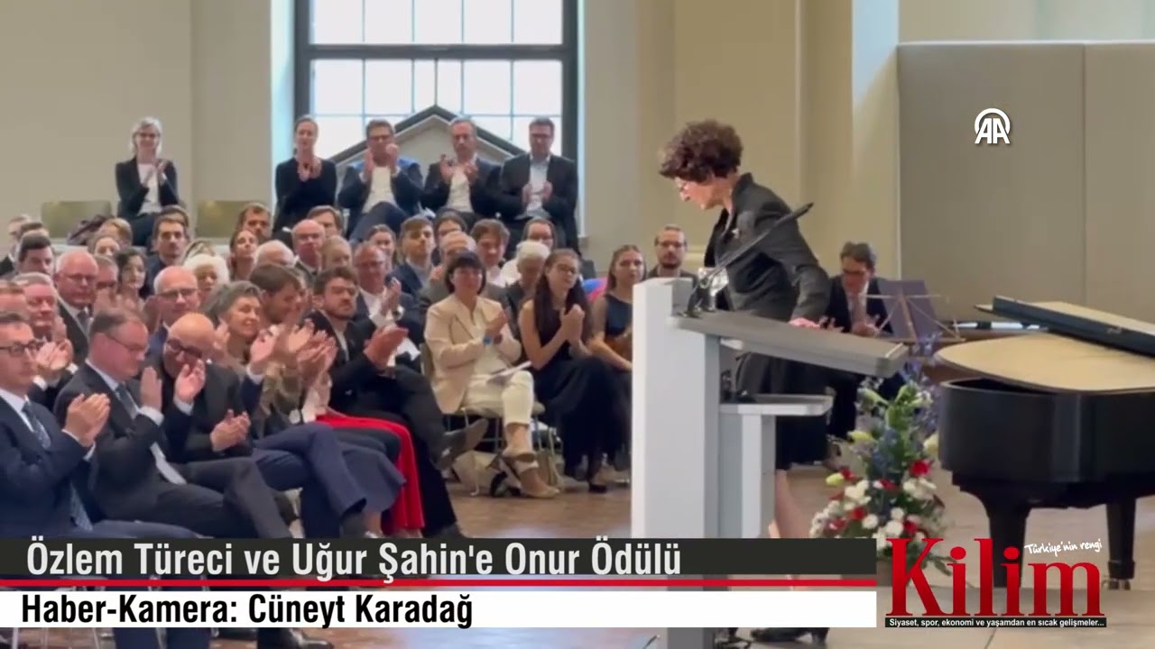 &Ouml;zlem T&uuml;reci ve Uğur Şahin'e Onur &Ouml;d&uuml;l&uuml;