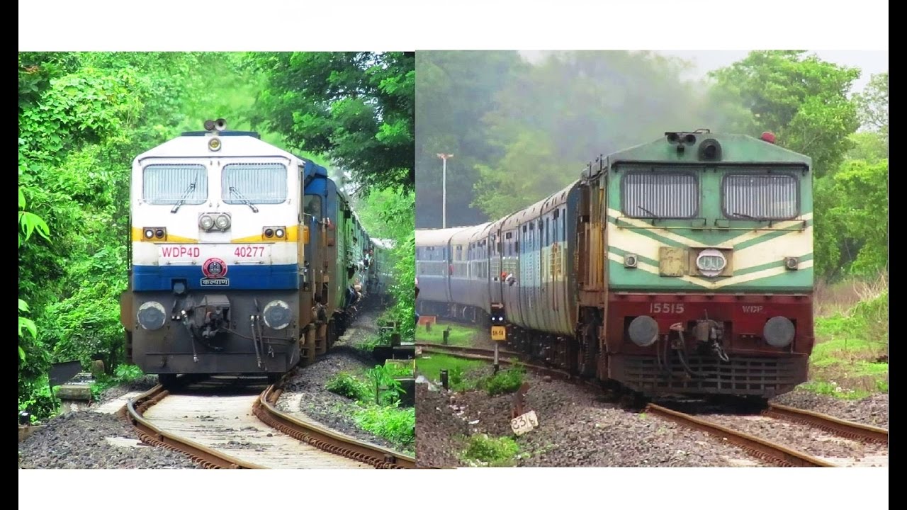 Dual cab EMD WDP Vs. Dual cab ALCo WDP Face Off in Dense Forest | 50104 KR Passenger & 12218 KeSK