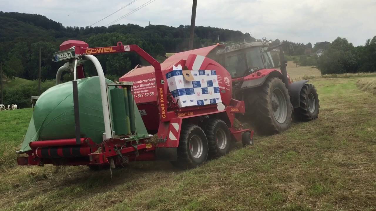 Im EinsatzPresse Lely Welger RP245Profi u  Göweil GSL5040LS, 2011, Germany