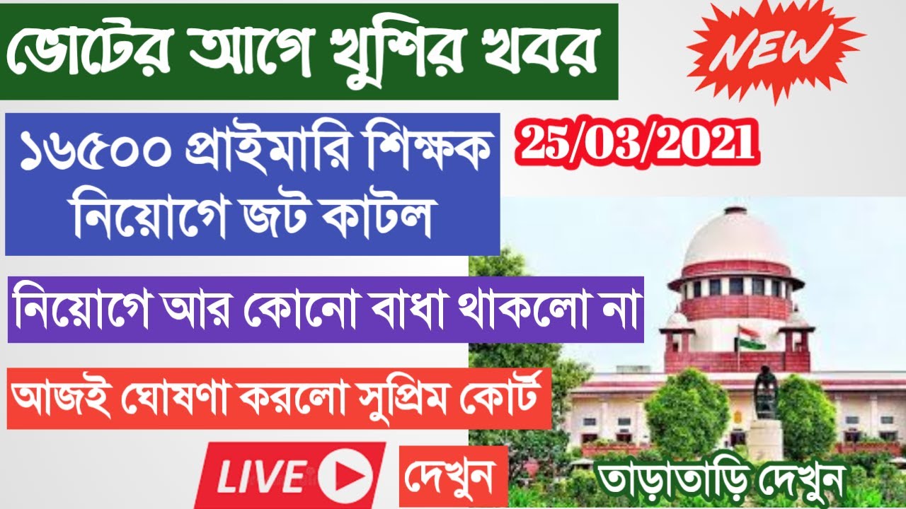 Primary TET 2014 Supreme Court Case News।Primary TET 2014 Wrong Question Case News।16500 Counseling।