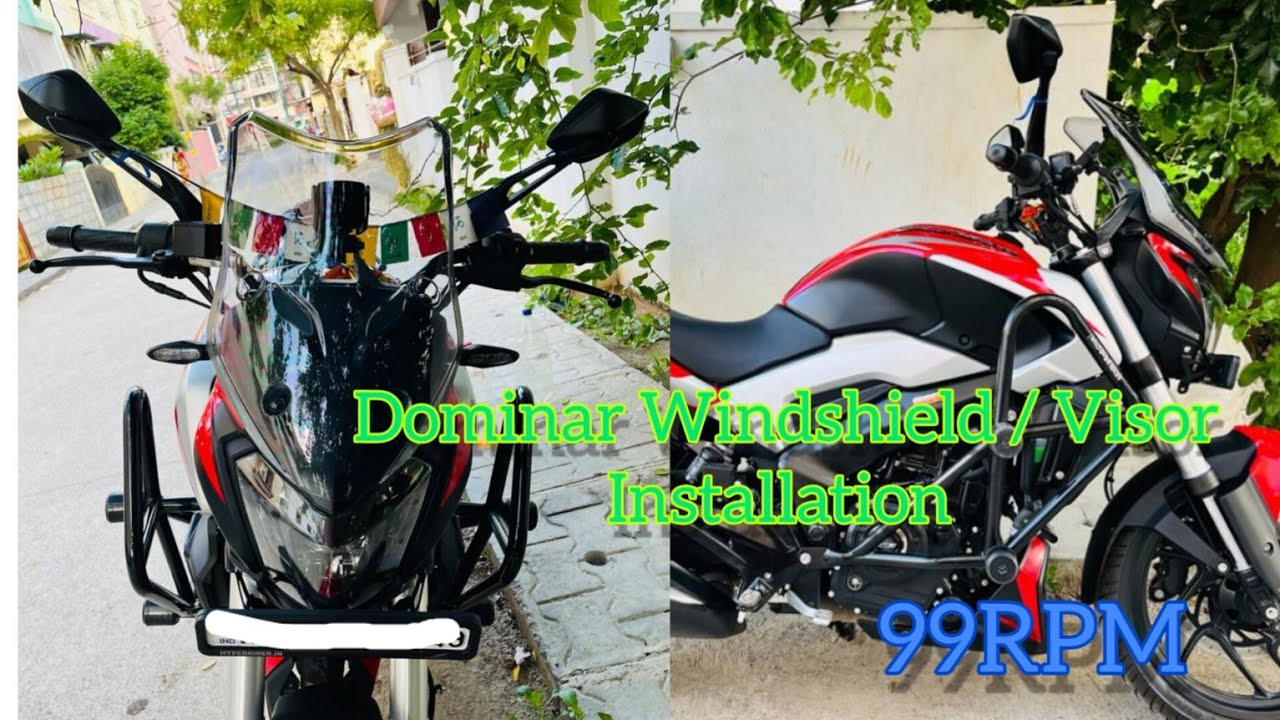 Dominar 250/400 Windshield / Visor installation || 99RPM || Crab Curry #99rpm #genuineparts #diy