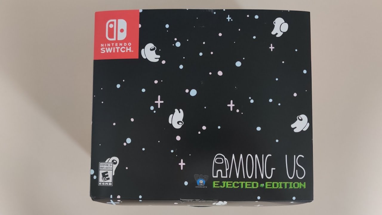 Видео распаковки Nintendo Switch Among Us Ejected Edition