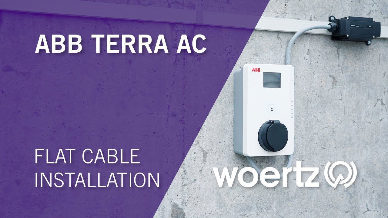 Woertz // E-Mobility // Flachkabelsystem für Ladestationen // ABB TERRA AC