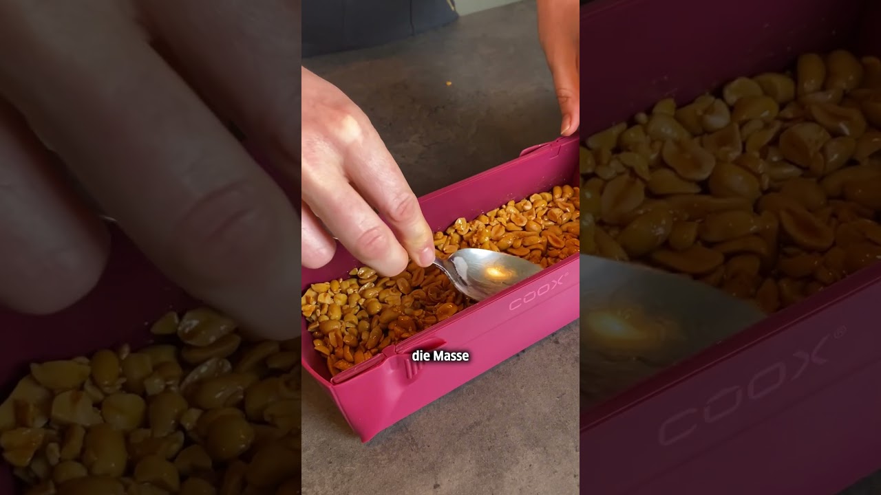 2 Zutaten Erdnuss Karamell Riegel MrTom | REZEPT OHNE ZUCKER | #xucker #zuckerfrei #rezept