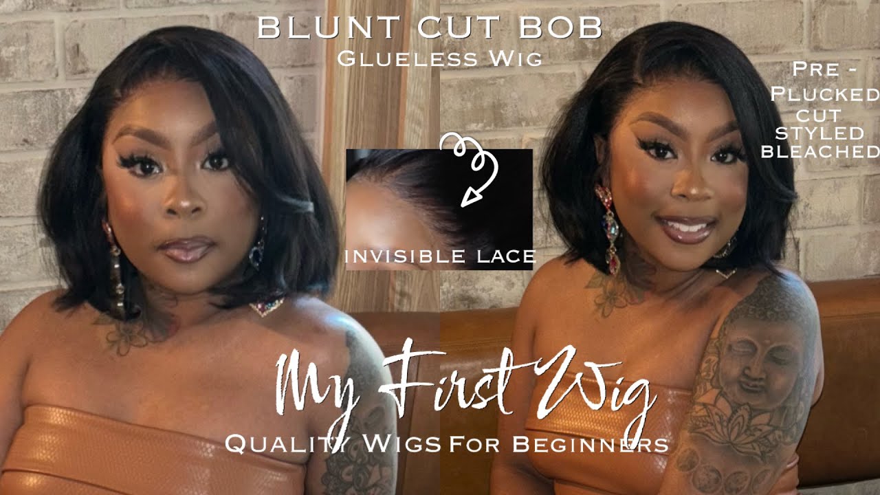 Gorgeous Blunt Cut Bob Glueless Wig | 4in1 Pre-max Wig | My First Wig 🤍