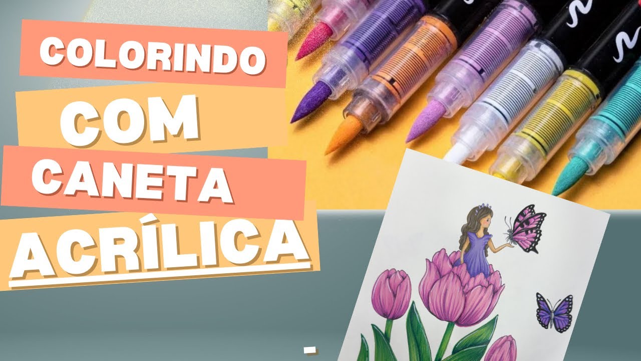 Colorindo Com Caneta Acrílica + Lápis de cor | Botanicum da Maria Trolle 
