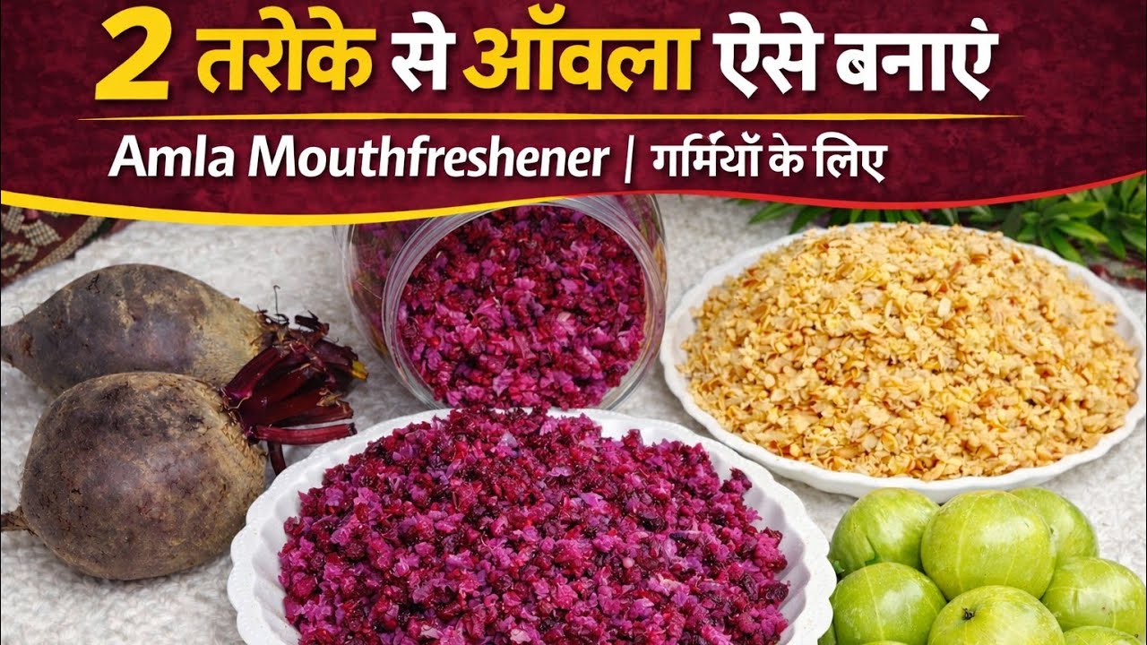 बिना केमिकल का नेचुरल माउथ फ्रेशनर | आसान रेसिपी खून बढ़ानेवाला हेल्दी मुखवास | Amla Beetroot Recipe