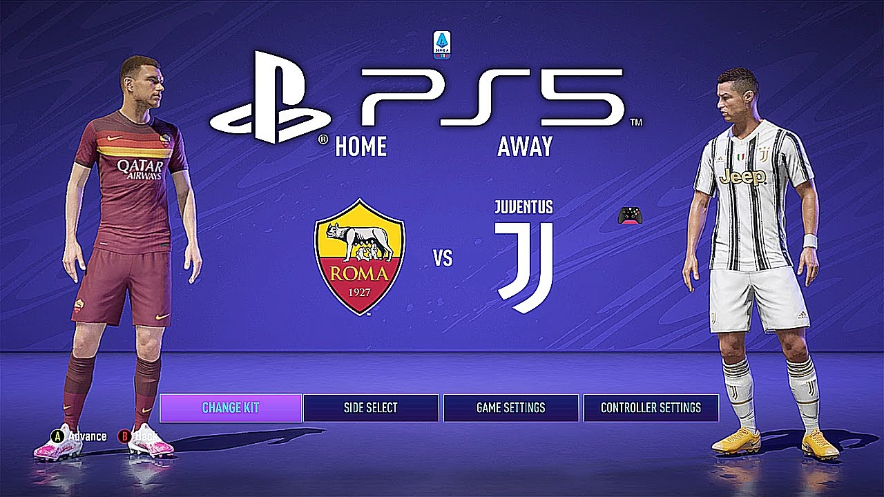 FIFA 21 PS5 JUVENTUS - AS ROMA | MOD Ultimate Difficulty Career Mode HDR Next Gen