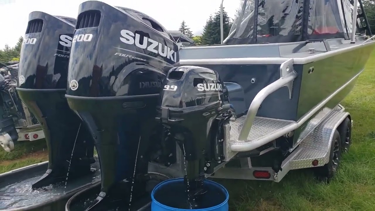 Twin 2021/22 Suzuki 200s & Suzuki 9.9hp EFI kicker on Edge Marine boat