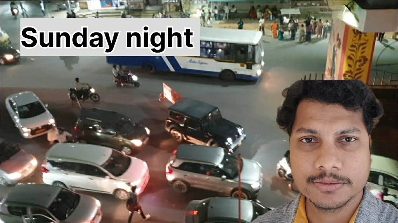 Sunday Night Heavy Traffic Hyderabad | Busy City Road
