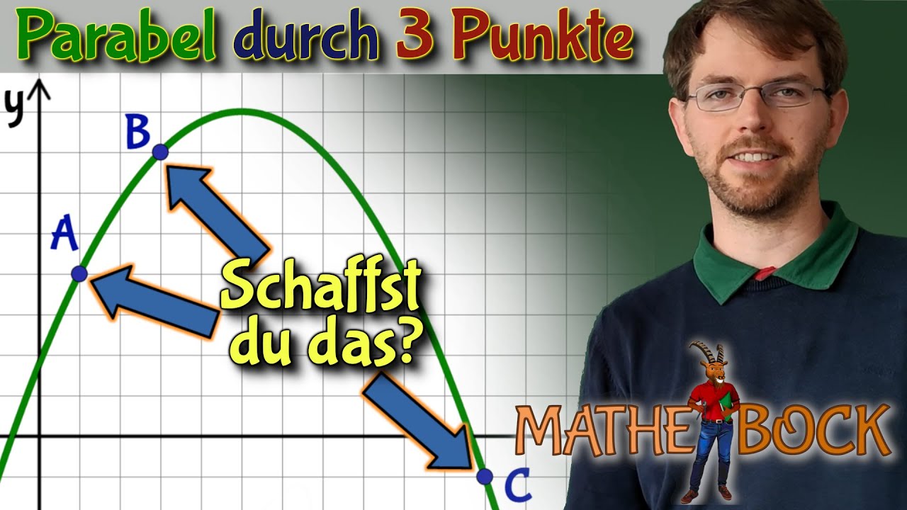 💡KANN KAUM JEMAND 📐: Parabel durch 3 beliebige Punkte aufstellen – ohne Scheitelpunktform