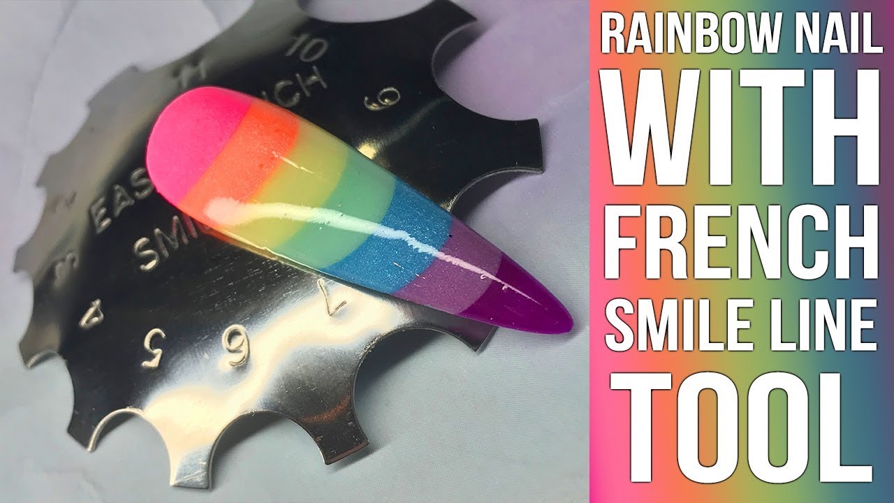 ACRYLIC RAINBOW NAIL - With French Smileline Tool