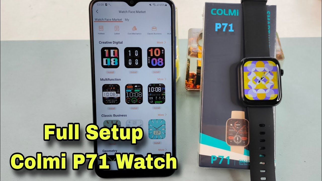 How To Connect Colmi P71 Smartwatch Full Setup || i Phone With Android Phone Connect || Tech Babor