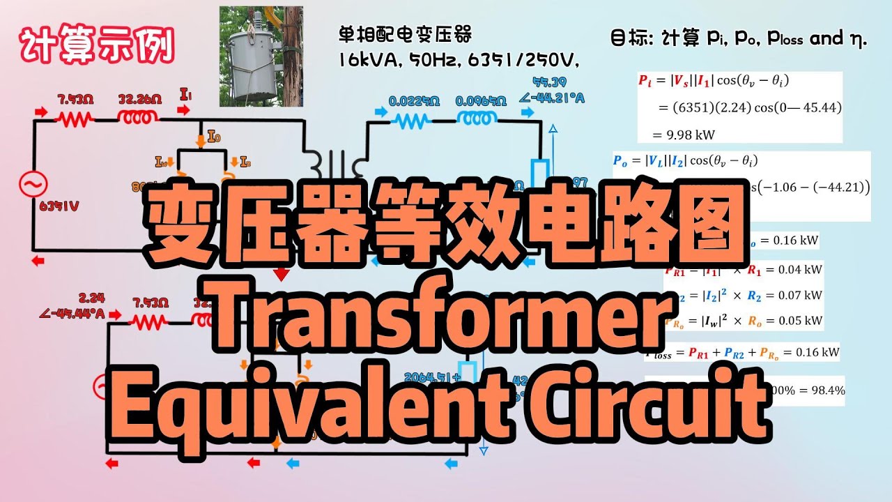 变压器：等效电路 与 计算 | 开路测试 vs 短路测试