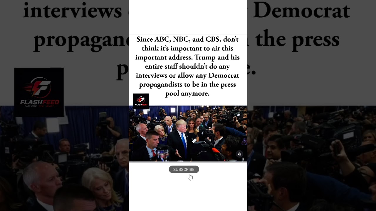 ABC, NBC & CBS Skip Trump's Address&mdash;Should He Boycott the Media?#trump#media#youtubeshorts