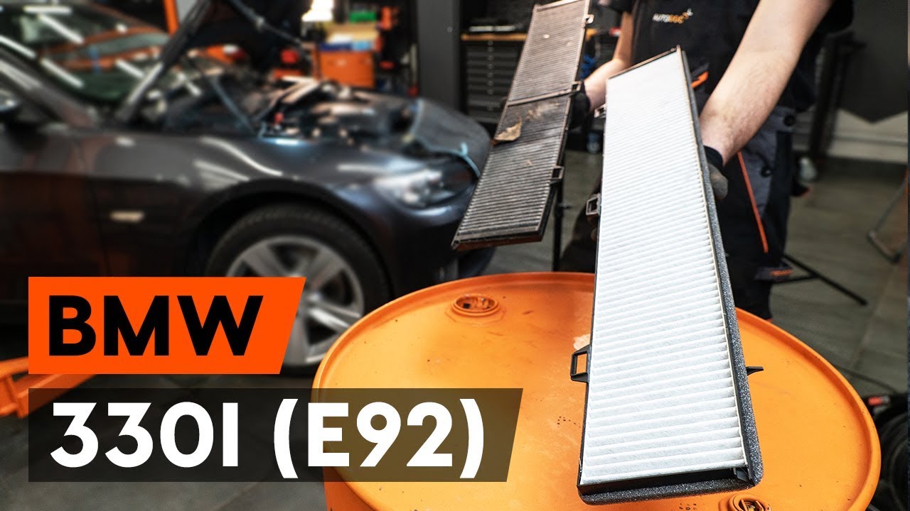 How to change pollen filter / cabin filter on&nbsp;BMW 330i 3 (E92) &nbsp;[TUTORIAL AUTODOC]