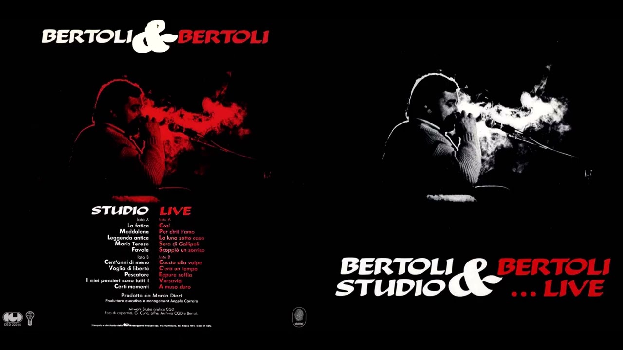 PIERANGELO BERTOLI  Bertoli studio & Bertoli     live