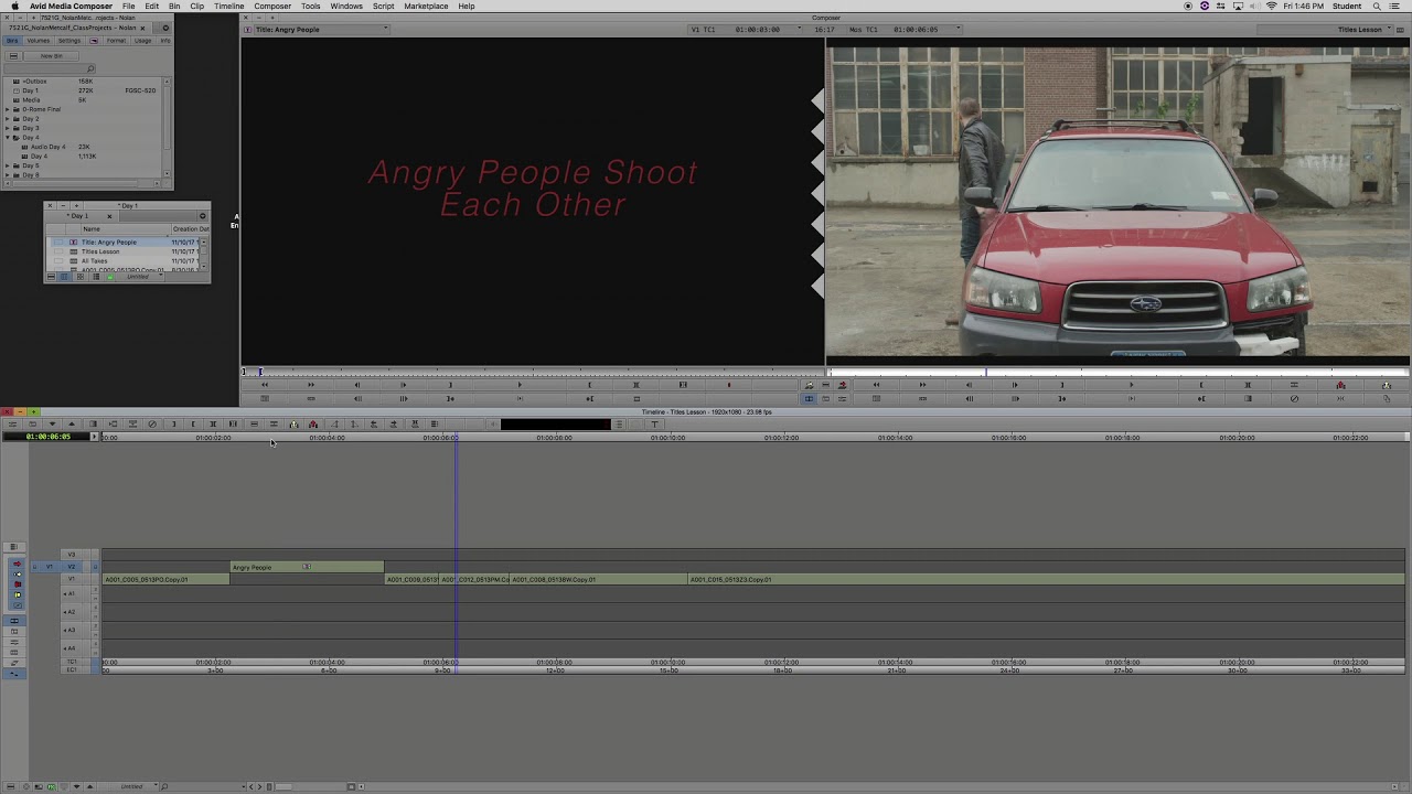 Media Composer Tutorials: Title Tool - Feirstein Graduate School of Cinema
