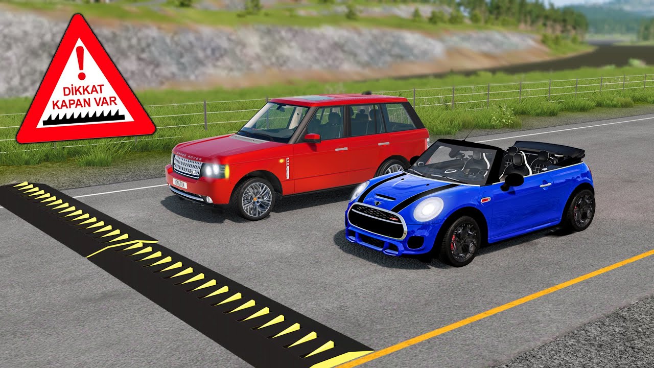 ARABALARI ÇOK HIZLI KAPANDAN GEÇİRDİM // BeamNG.drive // beamng speed bumps