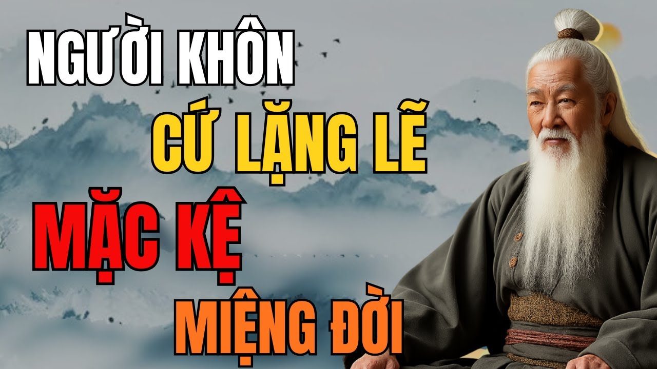CỔ NHÂN DẠY - NGƯỜI KHÔN CỨ SỐNG LẶNG LẼ MẶC KỆ MIỆNG ĐỜI, AI NÓI GÌ KỆ HỌ