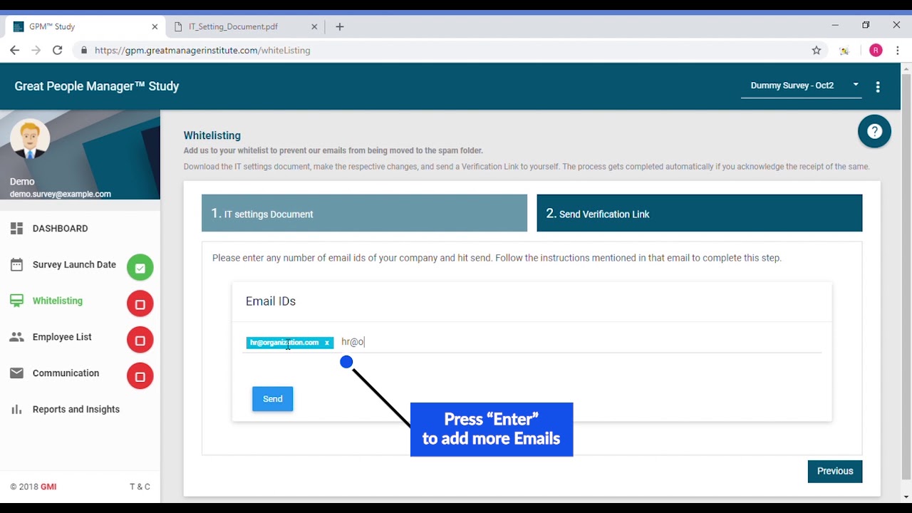 GPMS Survey Management Portal Tutorial