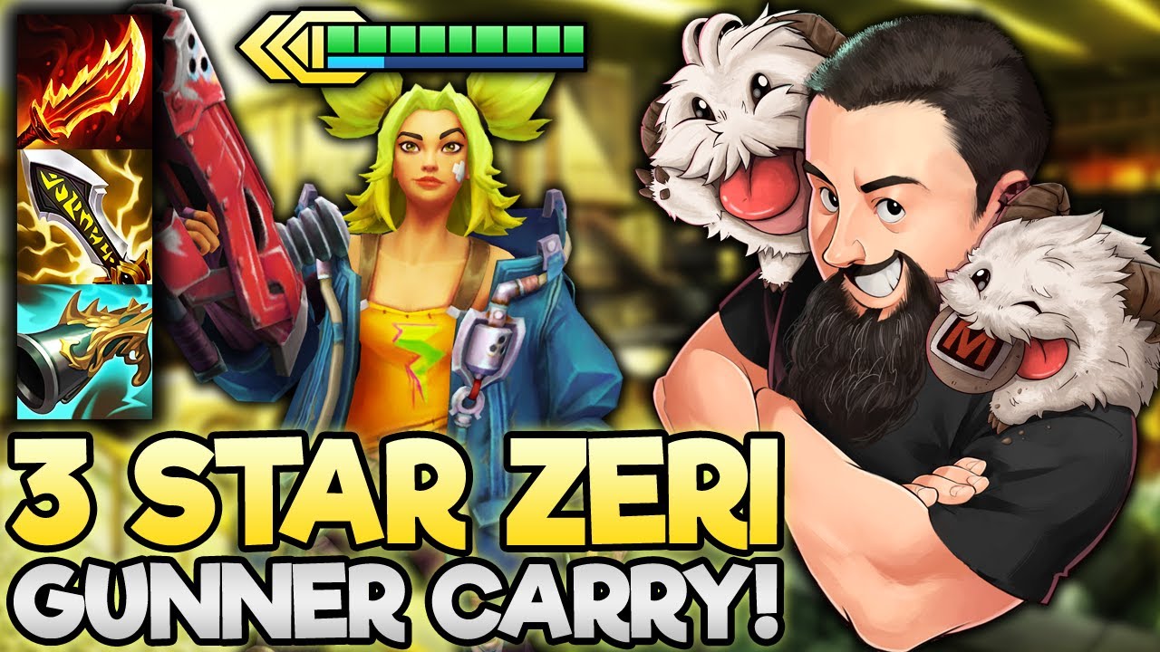3 Star Zeri - Dueling Gunners Zap Carry!! | TFT Runeterra Reforged | Teamfight Tactics
