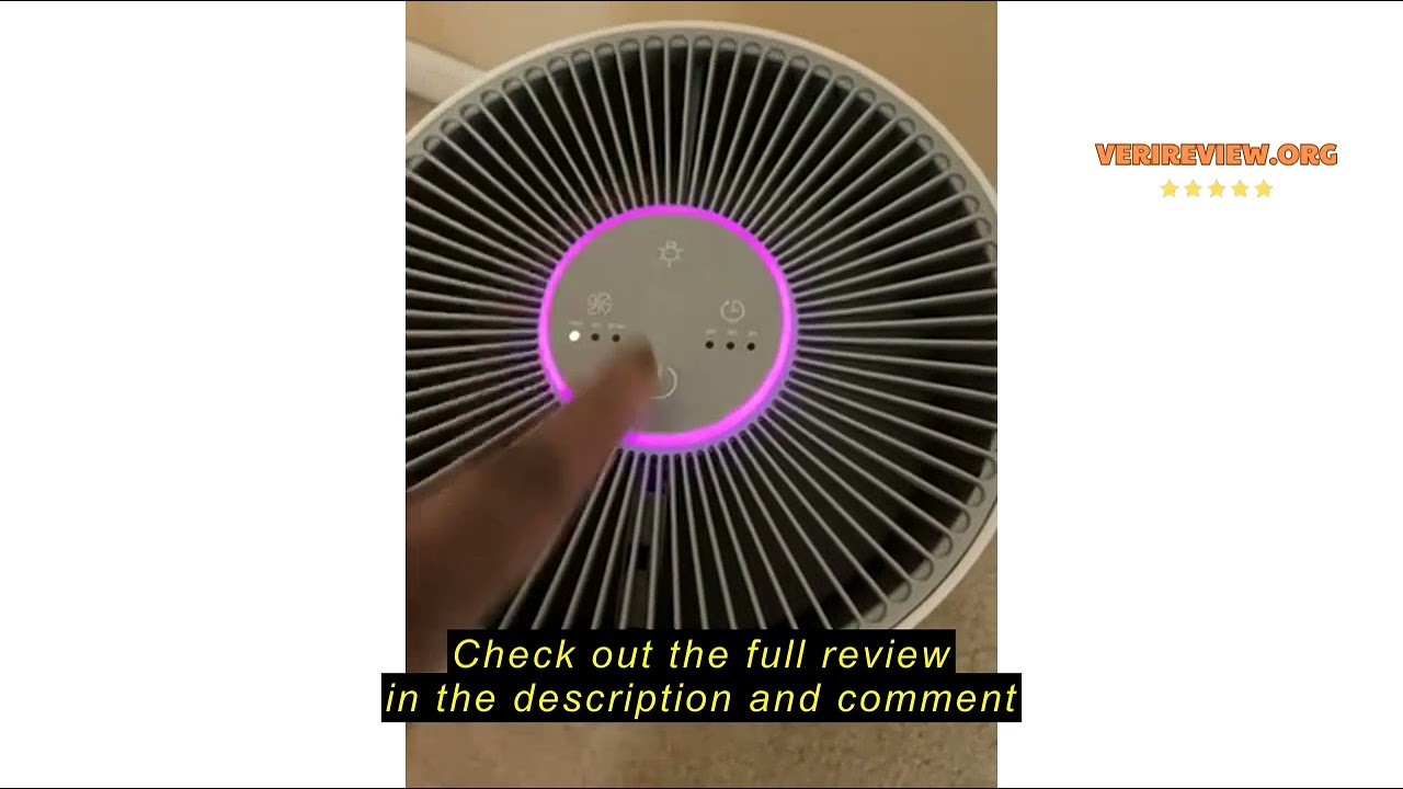 Review FULMINARE Air Purifiers for Bedroom H13 HEPA Air Filter Cleaner with LED Light, Timing Settin