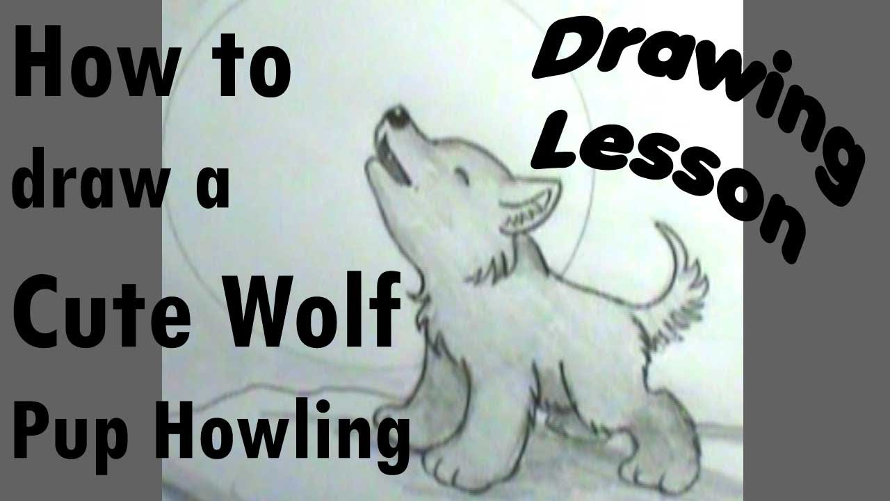 How to draw a Wolfpup howling