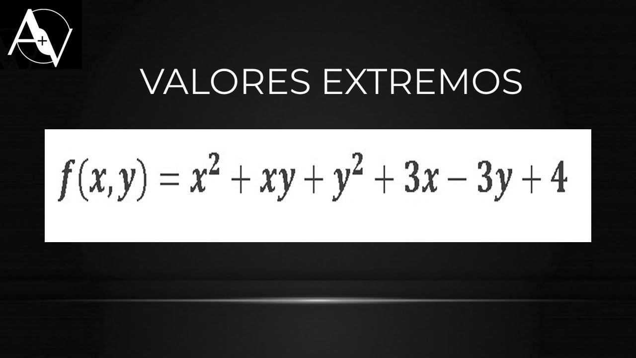 Valores Extremos en una función de varias variables. Máximo, Mínimo y Puntos silla. Ejercicio 2.