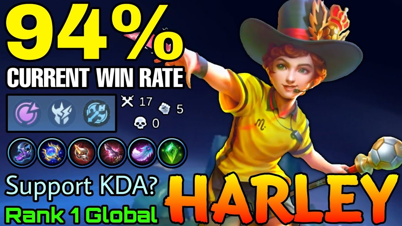 94% Current Win Rate Harley Perfect Magic Show - Top 1 Global Harley by Support KDA? - Mobile Legend