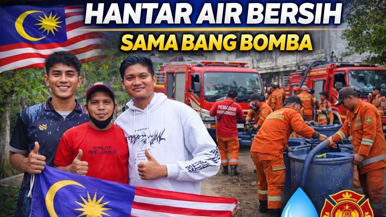 Best Gile!! Hantar Air Bersih Bersama Abang Bomba Malaysia, Terimakasih Rakyat Malaysia