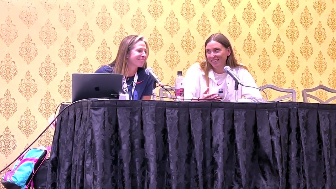 Catherine Kase & Haley Anderson at ASCA Conference - WOWSA Open Water Swimming Coaching Program