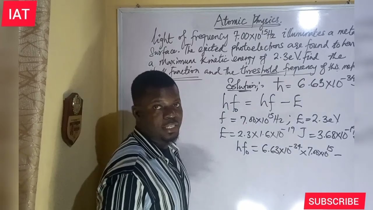 Как найти работу выхода и пороговую частоту. Физика A-level @TLPhysics