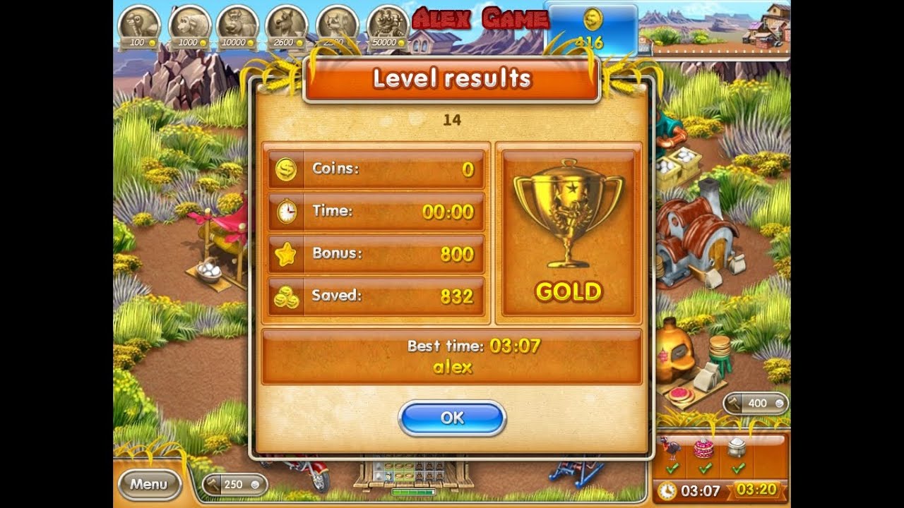 Farm Frenzy 3 American Pie (level 14) only GOLD Веселая ферма 3 Американский пирог Уровень 14 Золото