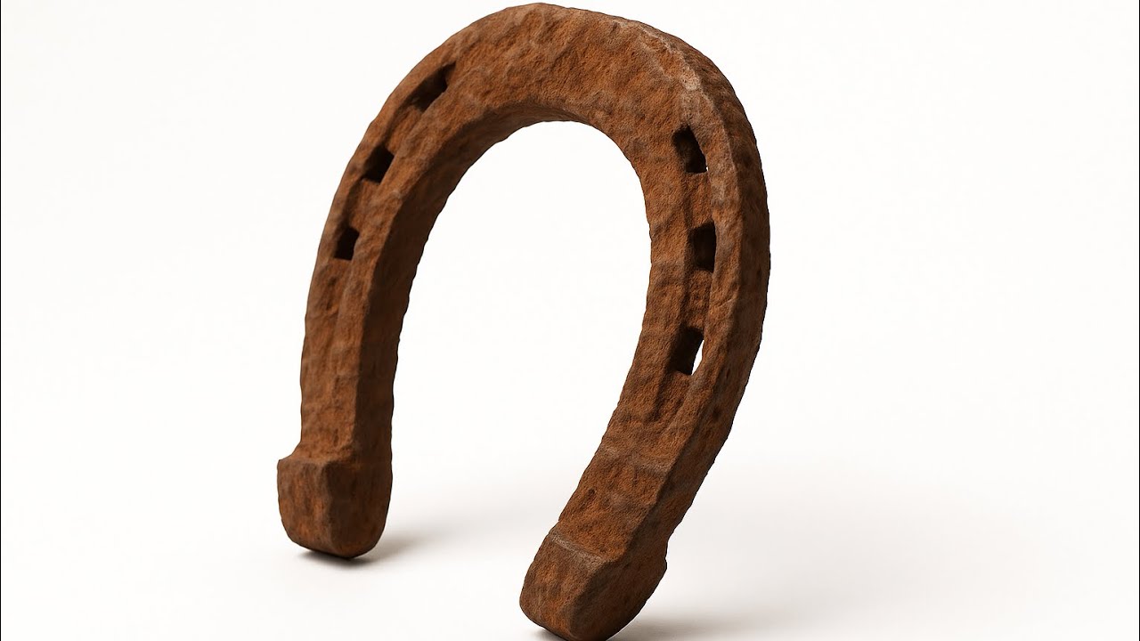 Restoration of old and rusty horseshoe