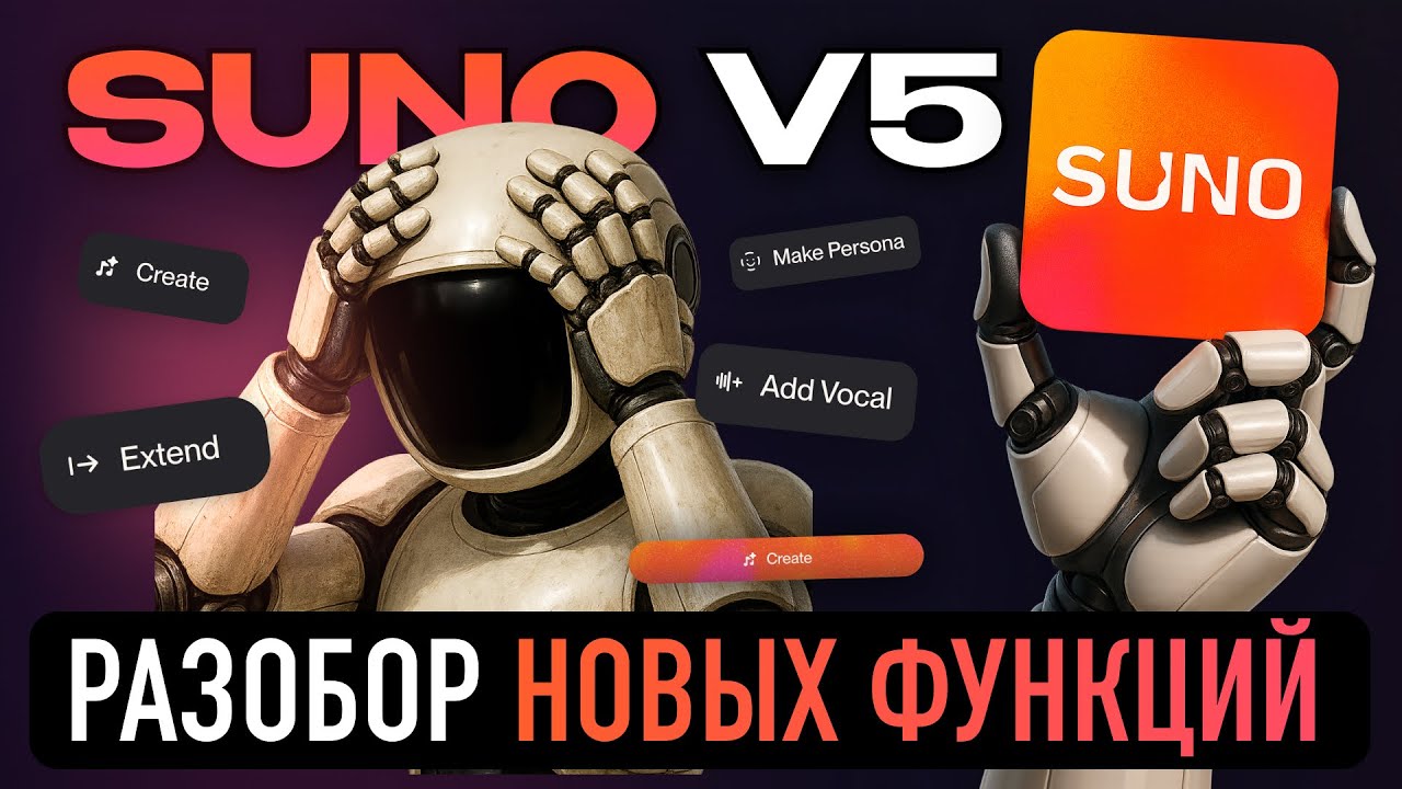 Suno V5  Гайд по функциям Extend, Add Vocal, Add Instrumental