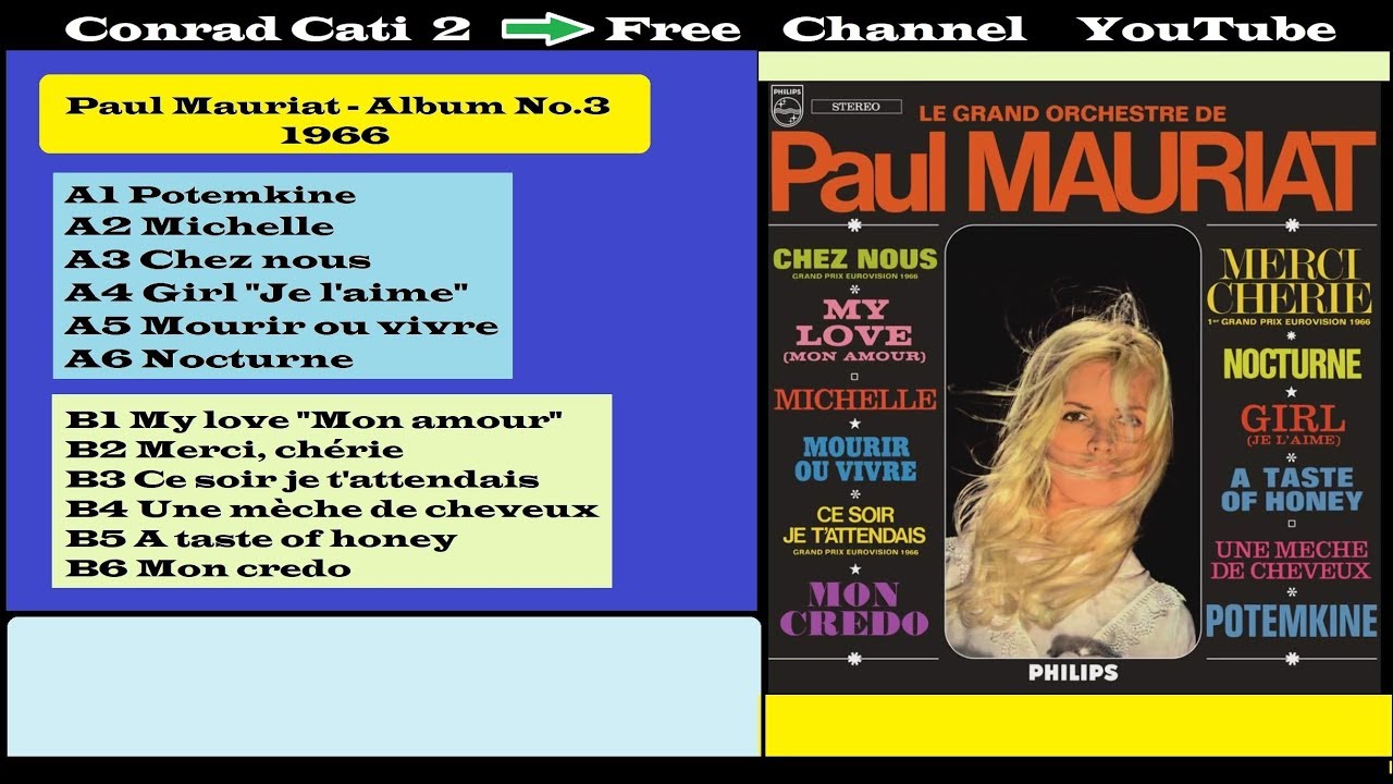 Paul Mauriat - My love {Mon amour} {Album n.3  - 1966 } B1