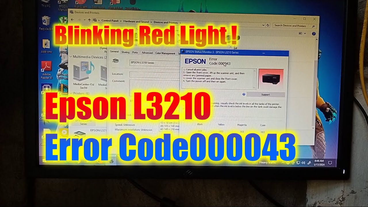 Epson l3210 Error code 000043 Fix natin yan
