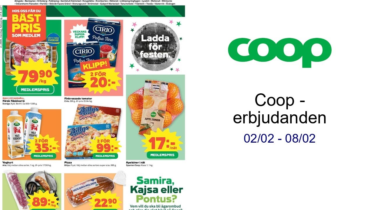 Coop - erbjudanden 02/02 - 08/02