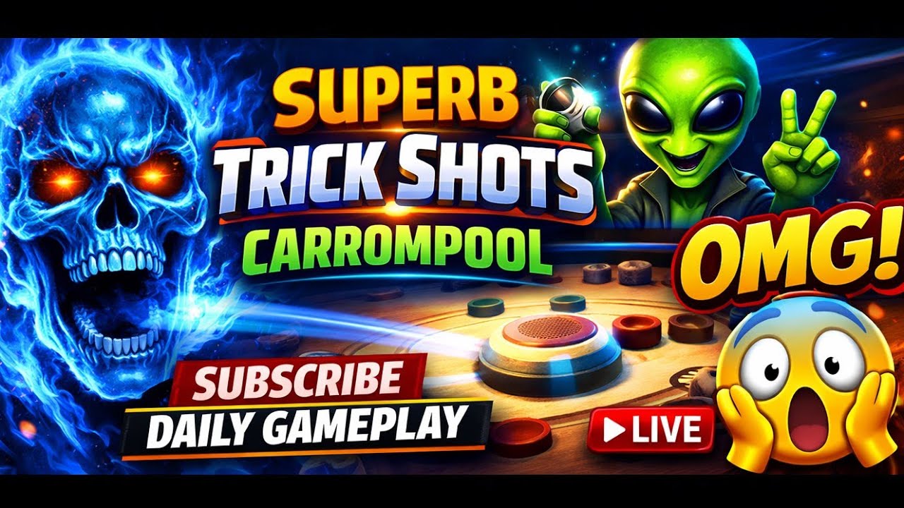 👽🔥Crazy Indirect Trickshots💀🔥#Er Nilstar Yt Carrompool Live@ernilstargaming#subscribe#share