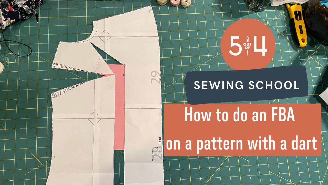 How to do a Full Bust Adjustment (FBA) on a pattern with a dart