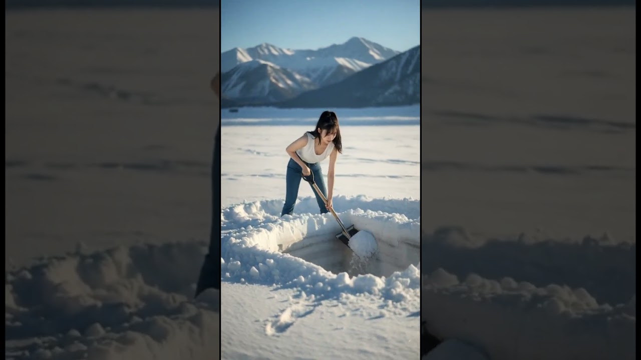 A Secret Snow Shelter Built Deep Underground Near the Polar Bear Territory